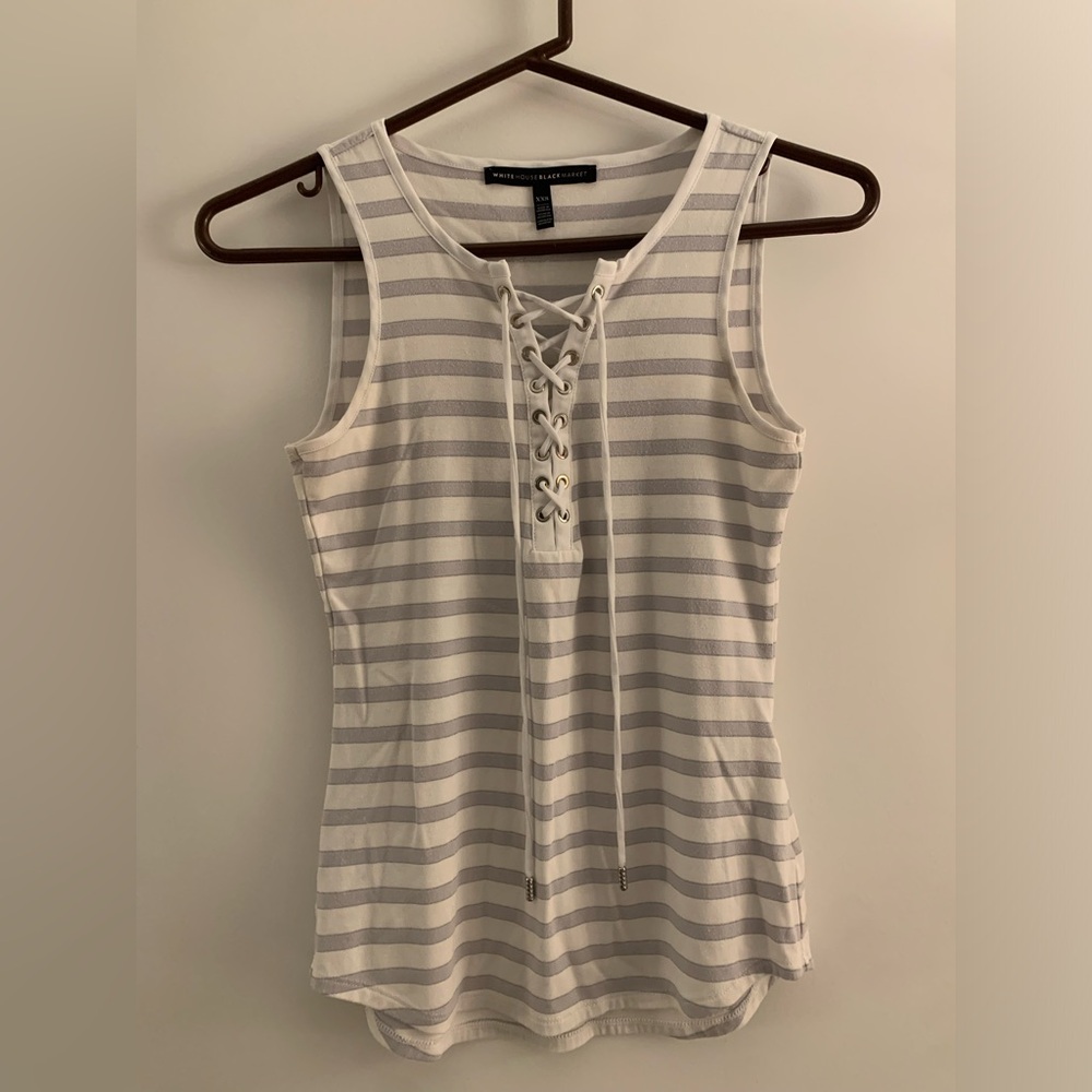 WHBM Striped Tank Top